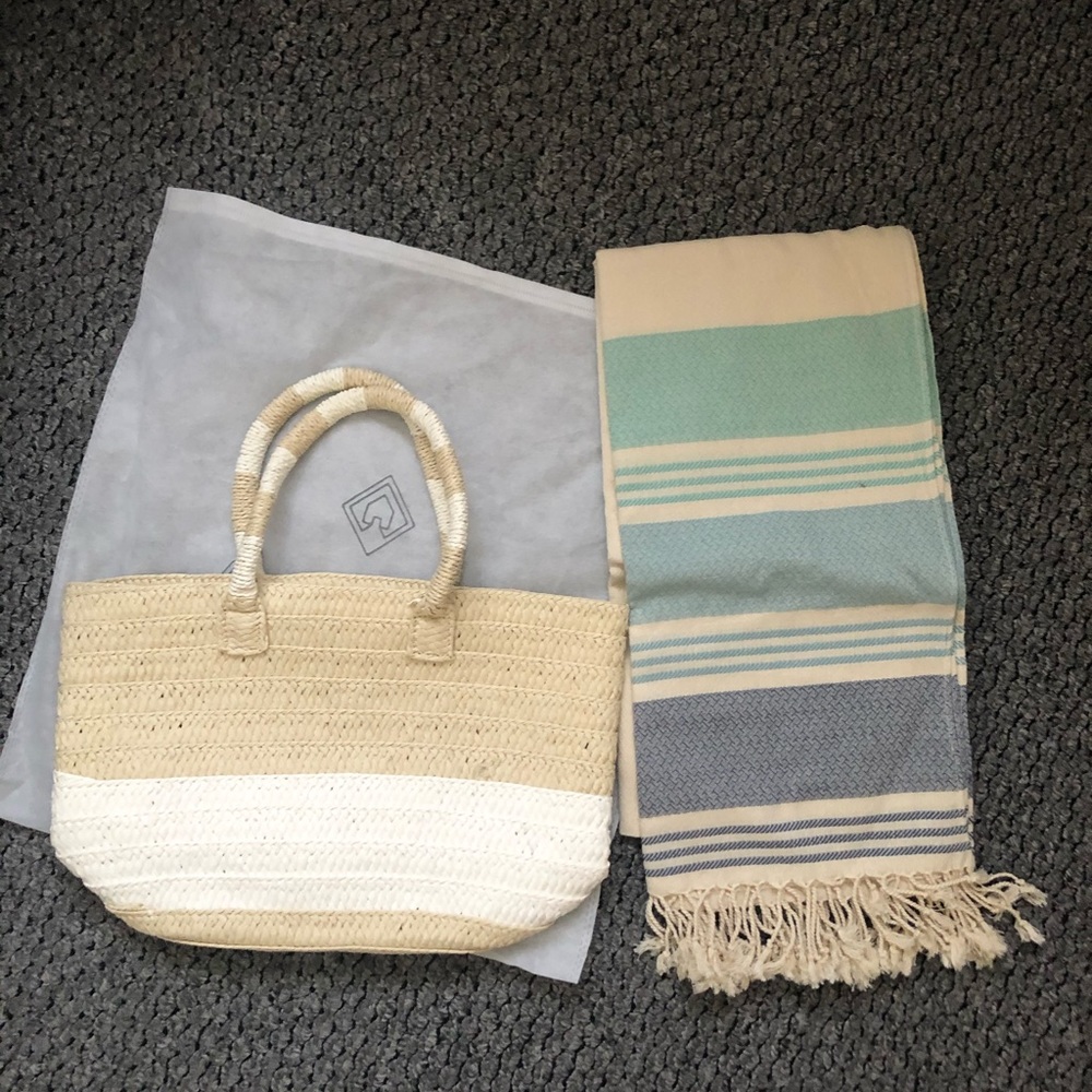 Great summer pairing: Straw Tote & Caftan Coverup